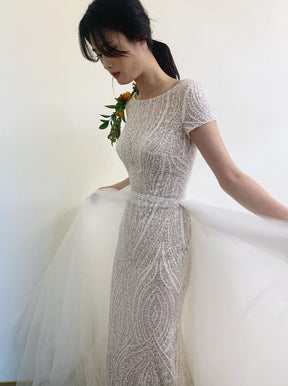 Dentelle ivoire perlée à la main - Leandra
