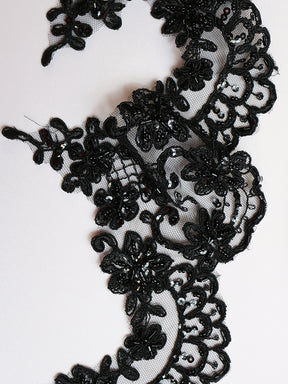 Bordure en dentelle noire - Alexandra.
