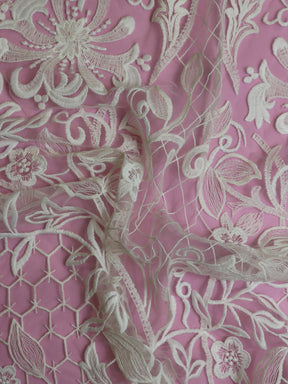 Dentelle Brodée Ivoire - Amina
