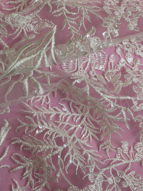 Dentelle Brodée Ivoire - Asie
