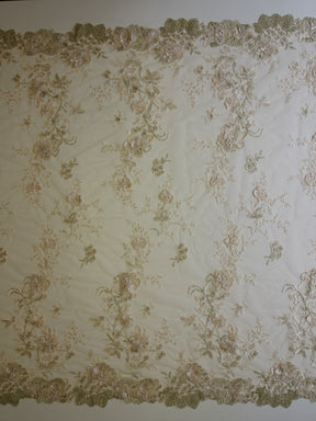 Dentelle Brodée Or - Aubrelia