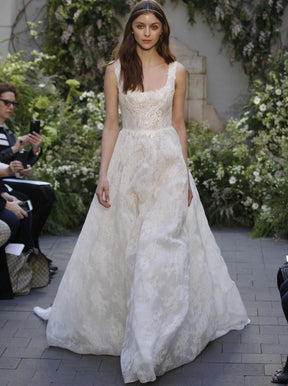 Organza de soie imprimé ivoire - Belissa