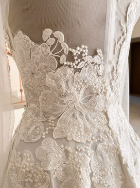 Dentelle Broderie Ivoire - Bronwyn