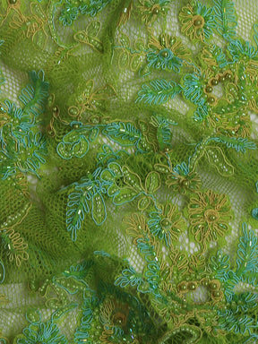 Dentelle Perlée et Cordonnée Verte - Cadence