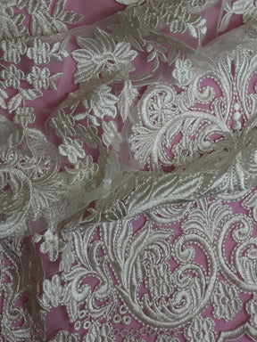 Dentelle Brodée Ivoire - Cassia