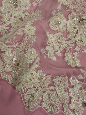 Dentelle Ivoire Perlée et Cordonnée - Chelsea