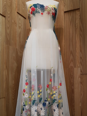 Dentelle brodée multicolore - Juanita