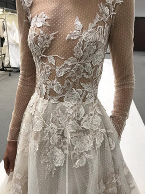 Dentelle Raschel Brodée Ivoire -  Lucinda