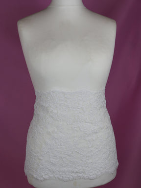 Bordure de dentelle blanche cordée - Eloise