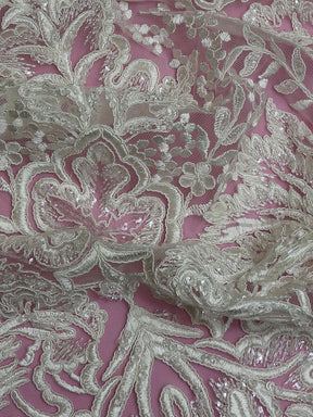 Dentelle Brodée Ivoire - Eunice