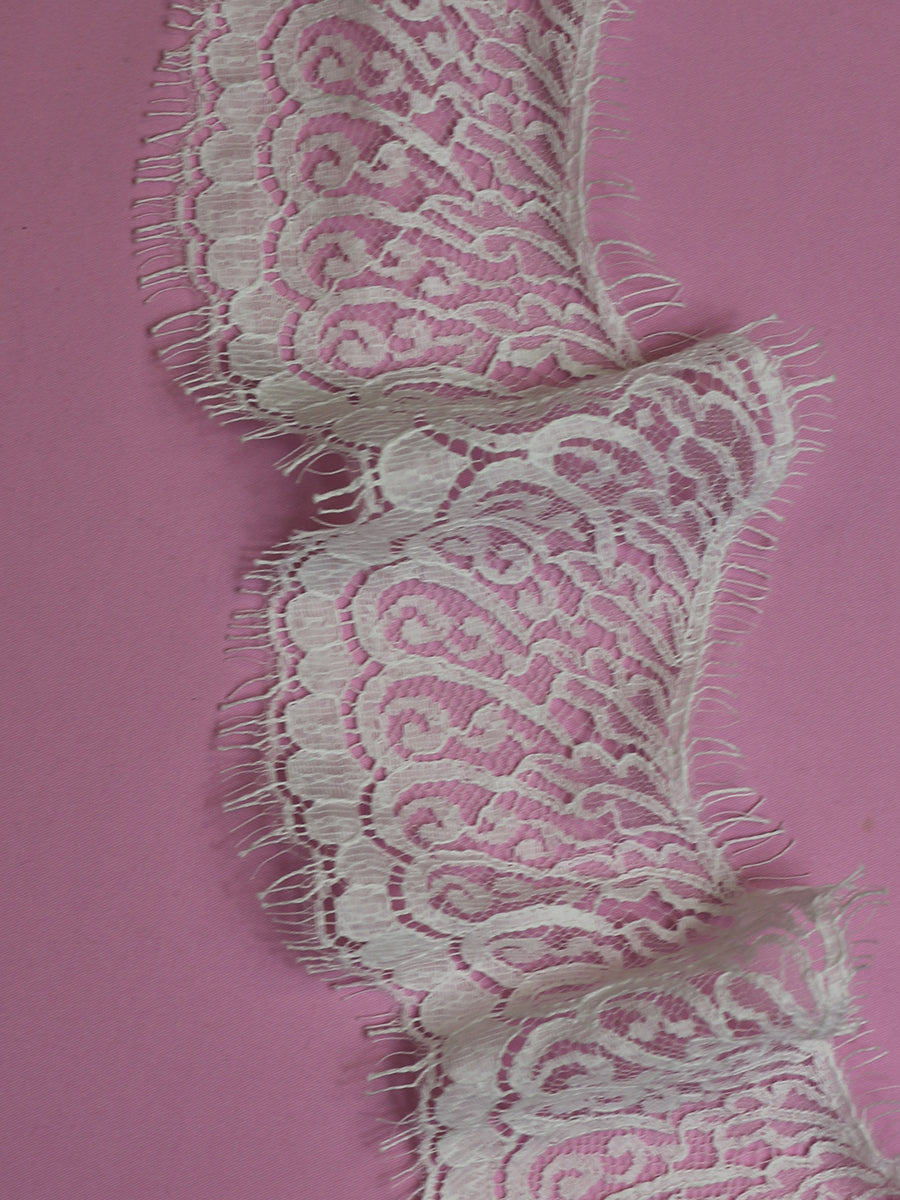 Bordure en dentelle ivoire chantilly - Felicity
