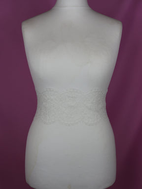 Bordure en dentelle ivoire chantilly - Francesca