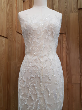 Dentelle perlée ivoire - Avril