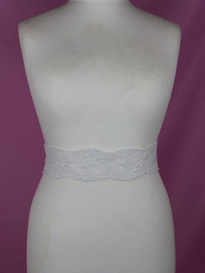 Bordure en dentelle blanche cordée - Hope
