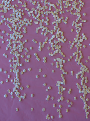 Dentelle brodée à paillettes ivoire - Jada