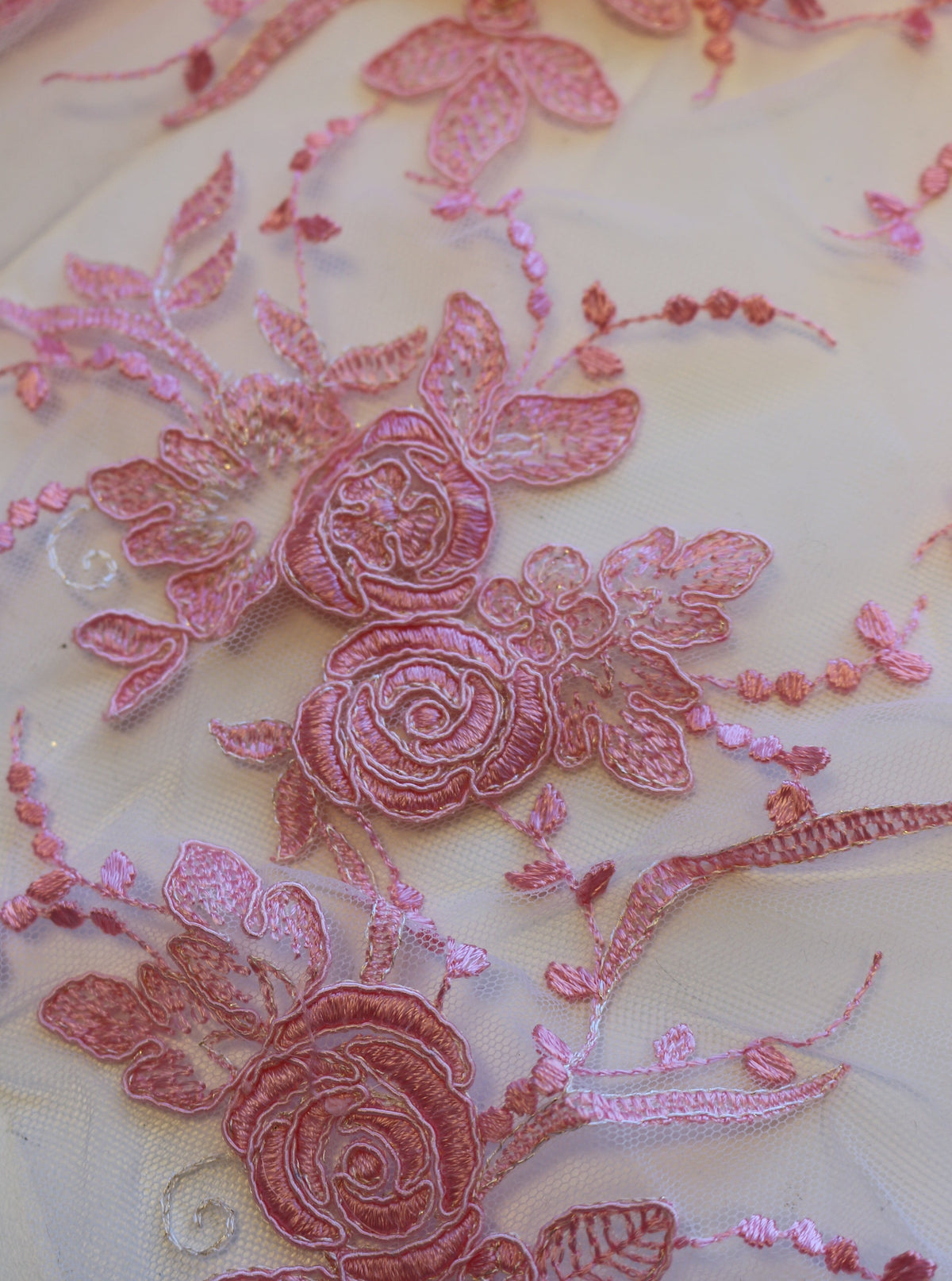 Dentelle rose poudré - Maria.