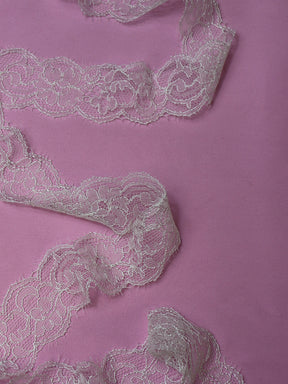 Bordure en dentelle blanche chantilly - Imogen