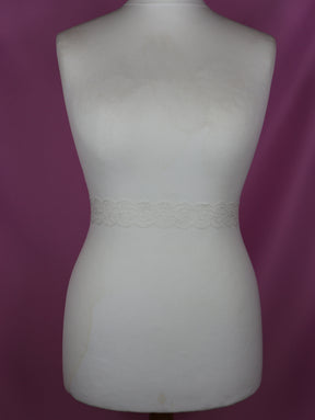 Bordure en dentelle ivoire chantilly - Imogen