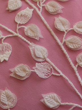 Dentelle Broderie 3D Ivoire - Dale