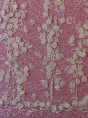 Dentelle Raschel 3D Ivoire - Lyrex