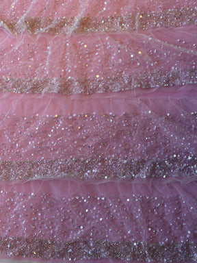 Dentelle ivoire perlée à la main - Baptiste