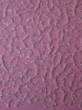 Tulle ivoire pailleté et perlé - Denise