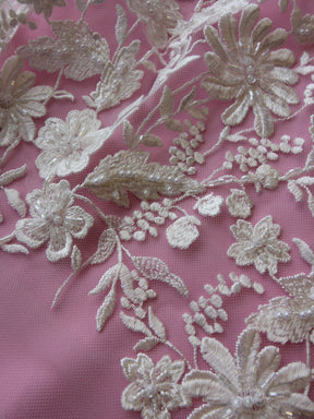 Dentelle Perlée Ivoire - Mariella
