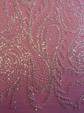 Dentelle ivoire perlée et perles - Tiago