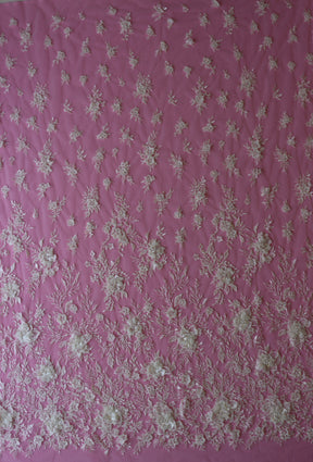 Dentelle 3D perlée ivoire - Peggy