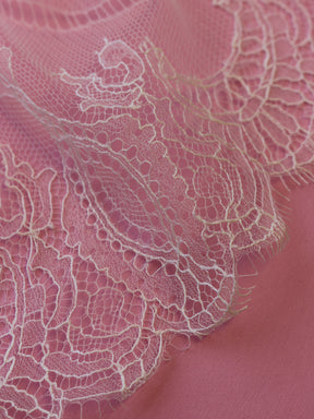 Bordure en dentelle Chantilly Eco ivoire - Devika