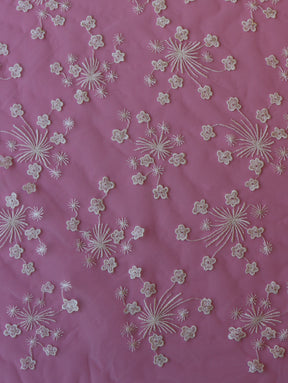 Dentelle brodée ivoire - Pomme