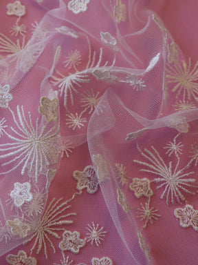 Dentelle brodée ivoire - Pomme