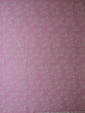 Dentelle Brodée Ivoire - Rose