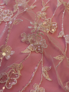Dentelle brodée de perles ivoire - Corleone