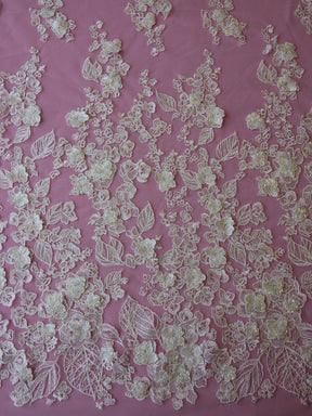 Dentelle Brodée 3D Ivoire - Hunter