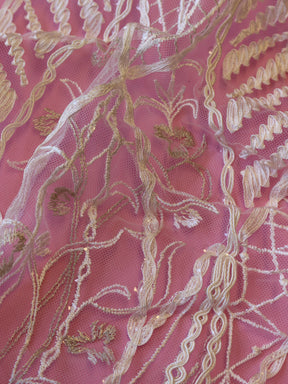 Dentelle brodée ivoire - Xenia