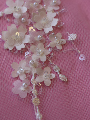Dentelle Florale 3D Ivoire - Ludivine