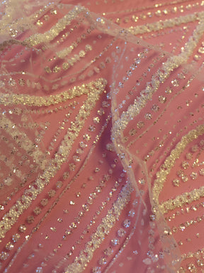 Dentelle pailletée ivoire - Marieke