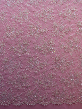 Dentelle Chantilly Perlée Ivoire - Bryony