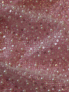 Dentelle scintillante perle ivoire - Fauna