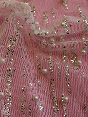 Dentelle ivoire à paillettes - Troy