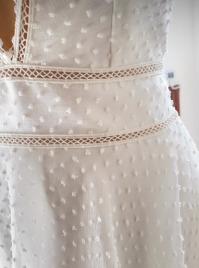 Polyester Fil Coupé Organza Ivoire - Infatuation