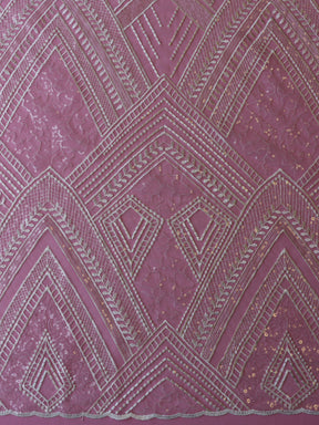 Dentelle brodée à paillettes ivoire - Lamborga