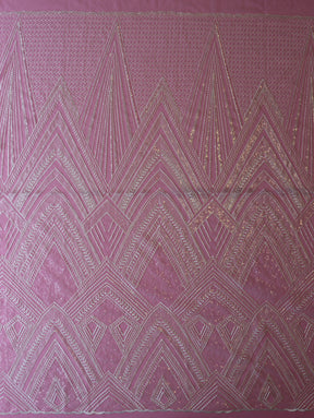 Dentelle brodée à paillettes ivoire - Lamborga