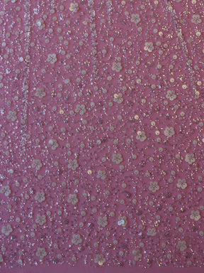 Dentelle à paillettes ivoire - Azra