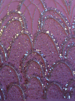 Dentelle à paillettes ivoire - Zazzi