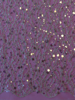 Dentelle à paillettes ivoire - Juno