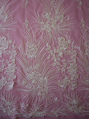 Dentelle Brodée Ivoire - Beluga