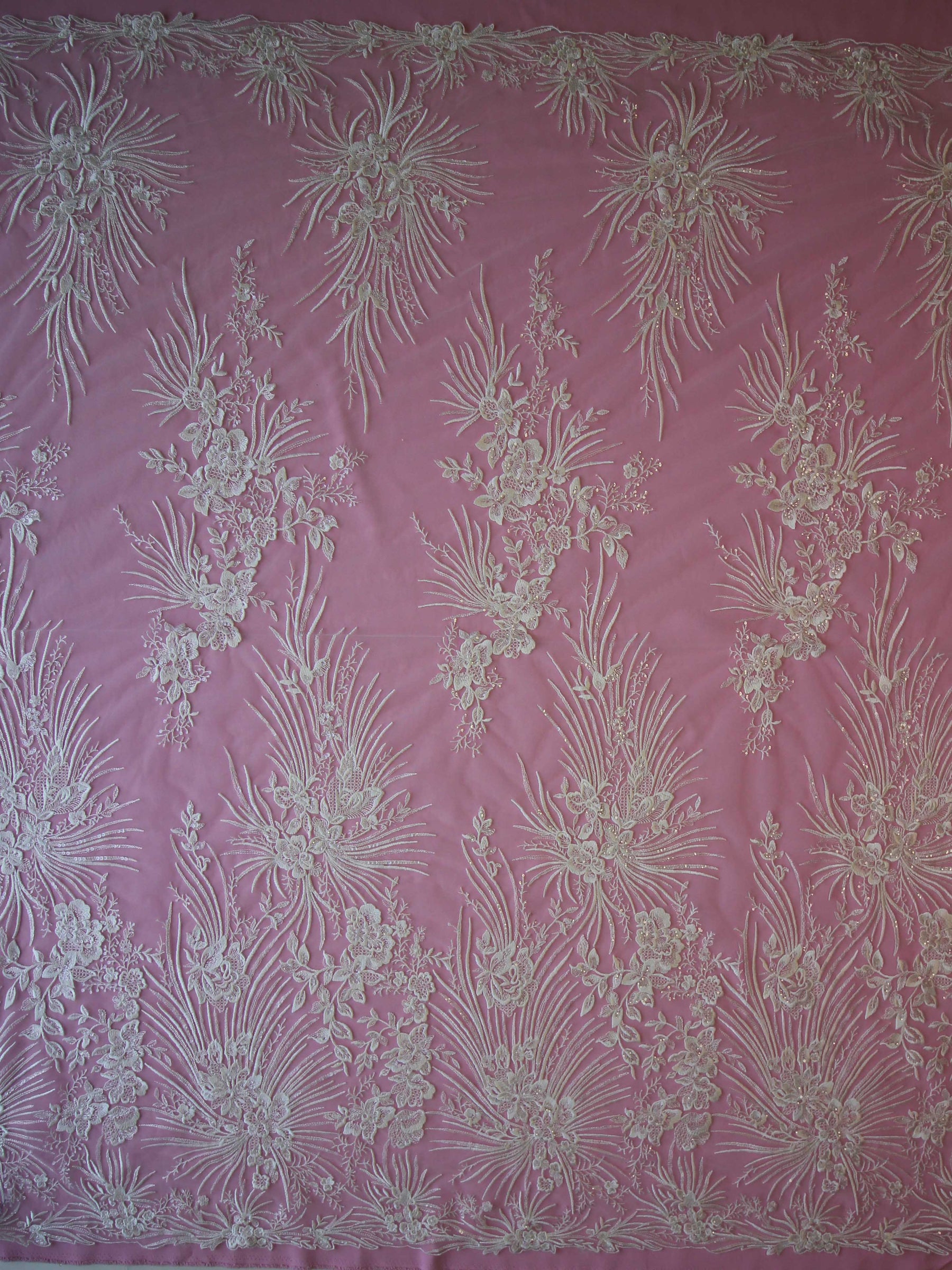 Dentelle Brodée Ivoire - Beluga