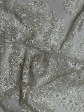 Dentelle Fleur Perlée Ivoire - Joy